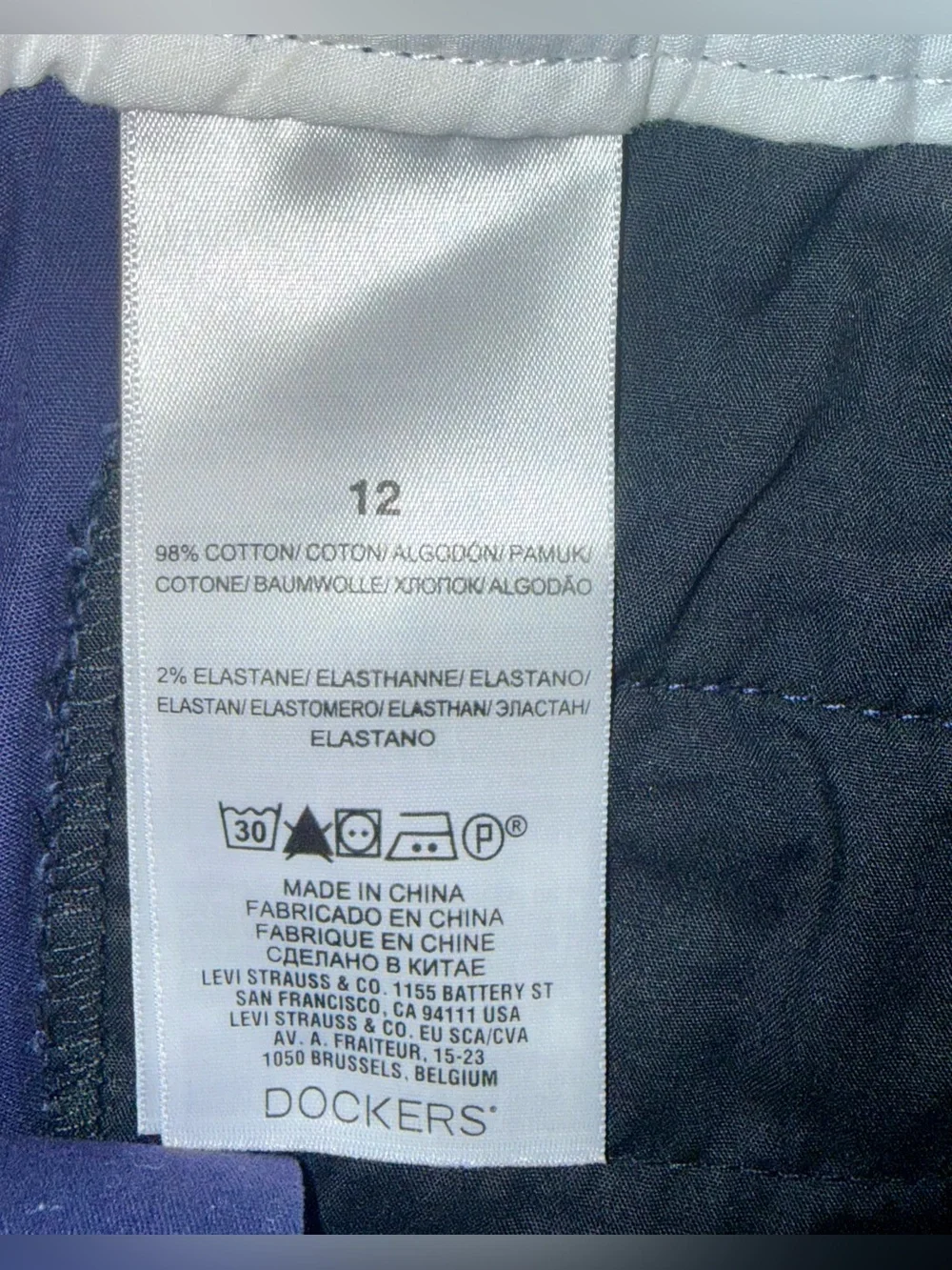 Dockers Women’s  Navy Slimming Chino Shorts